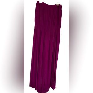 Halter top dark magenta pants romper